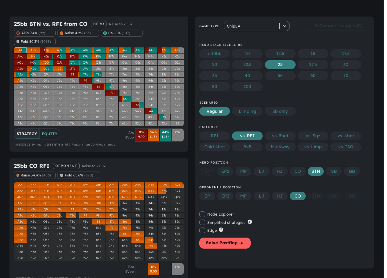 Schneller Übergang von Preflop-Ranges zur Postflop-Solver-Analyse