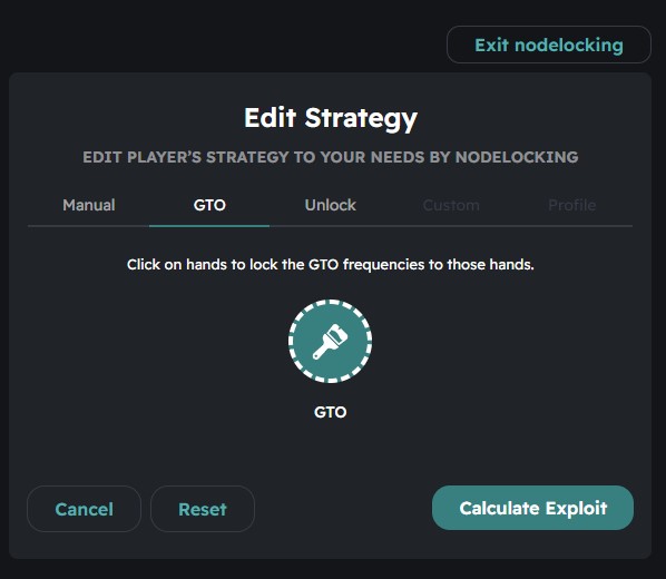 Node locking - GTO mode